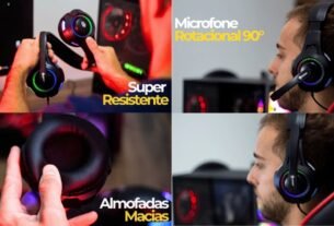 Headset Gamer com Fio Profissional Preto Led Rgb é bom