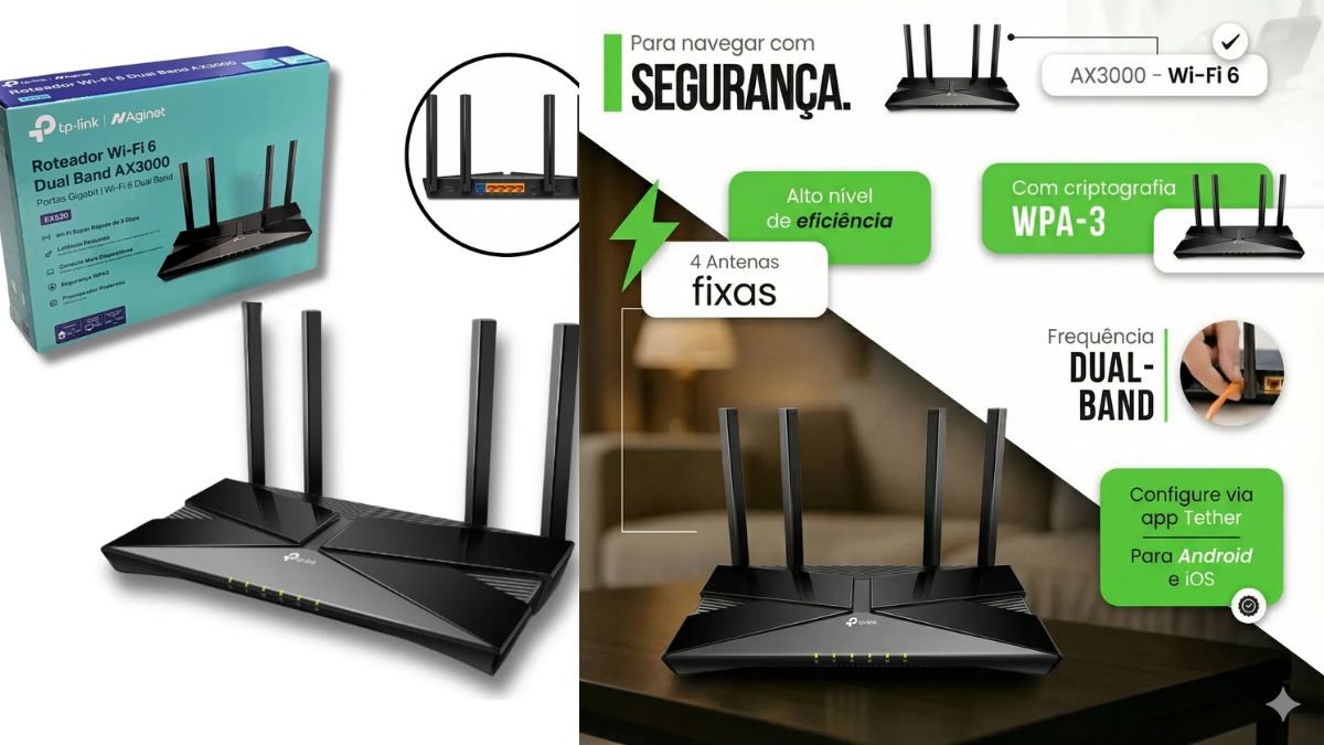 Roteador EX520 Tecnologia Mesh Tp-Link Dual Band é bom? Roteador EX520 Tecnologia Mesh Tp-Link Dual Band vale a pena? 1 Roteador EX520 Tecnologia Mesh Tp-Link Dual Band