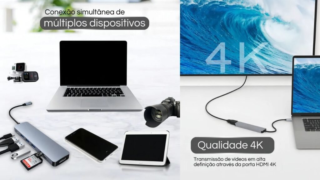 Adaptador Hub USB-C POLARES ZEN1 para MacBook Air M1/M2 e DeX vale a pena? 2 Adaptador Hub USB-C POLARES ZEN1 para MacBook Air M1/M2 e DeX é bom?