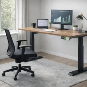 Mesa Com Regulagem De Altura Automática Preta