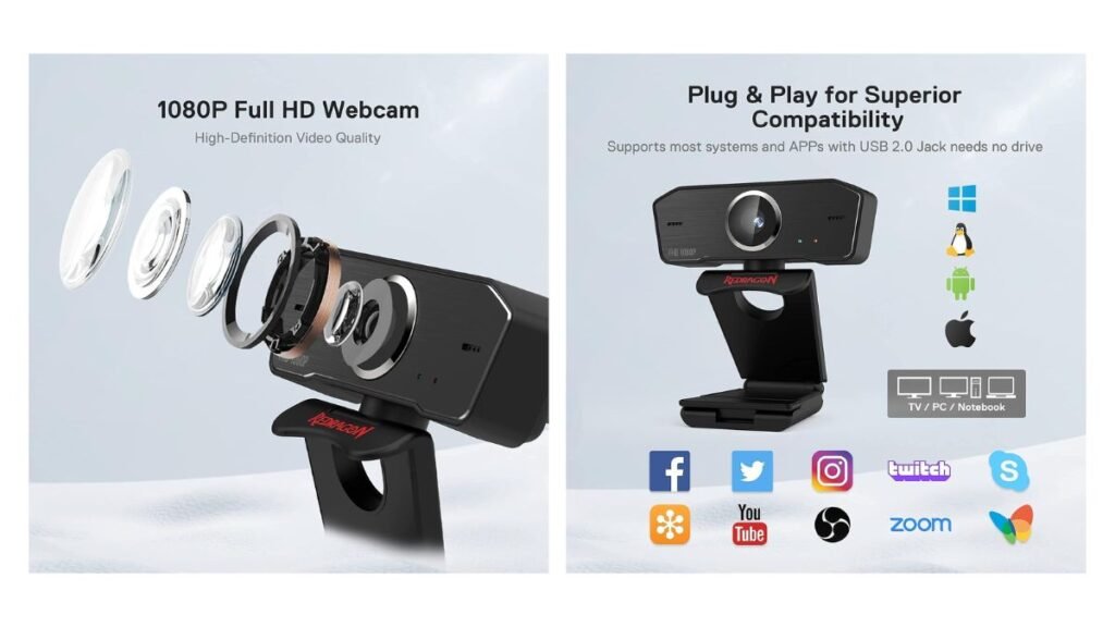 Webcam Redragon GW800 é boa?